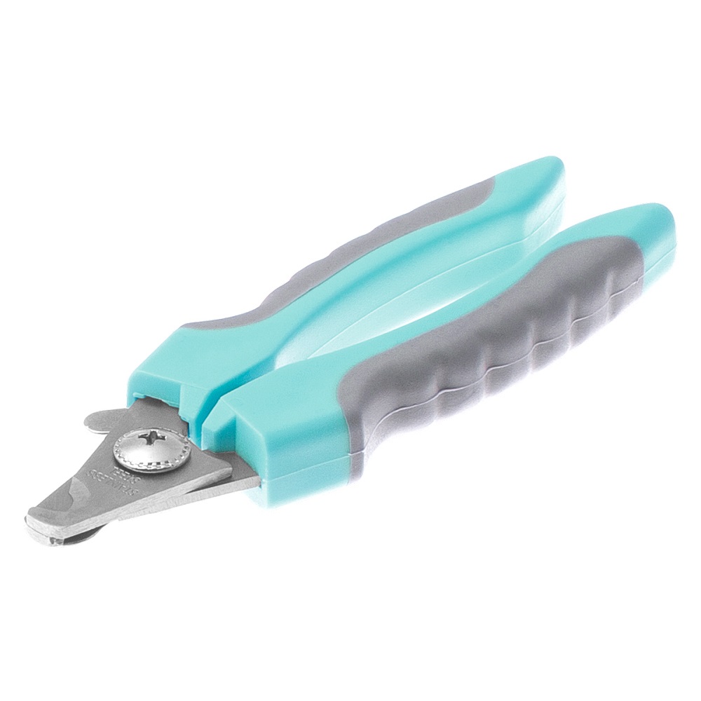 Когтерез-секатор для животных DELIGHT Aqua средний со стопором