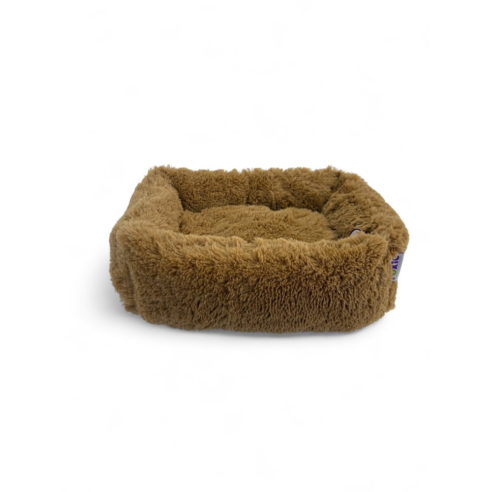 Лежак для животных FOXIE Fuzzy cozy 45х35см золотисто-коричневый