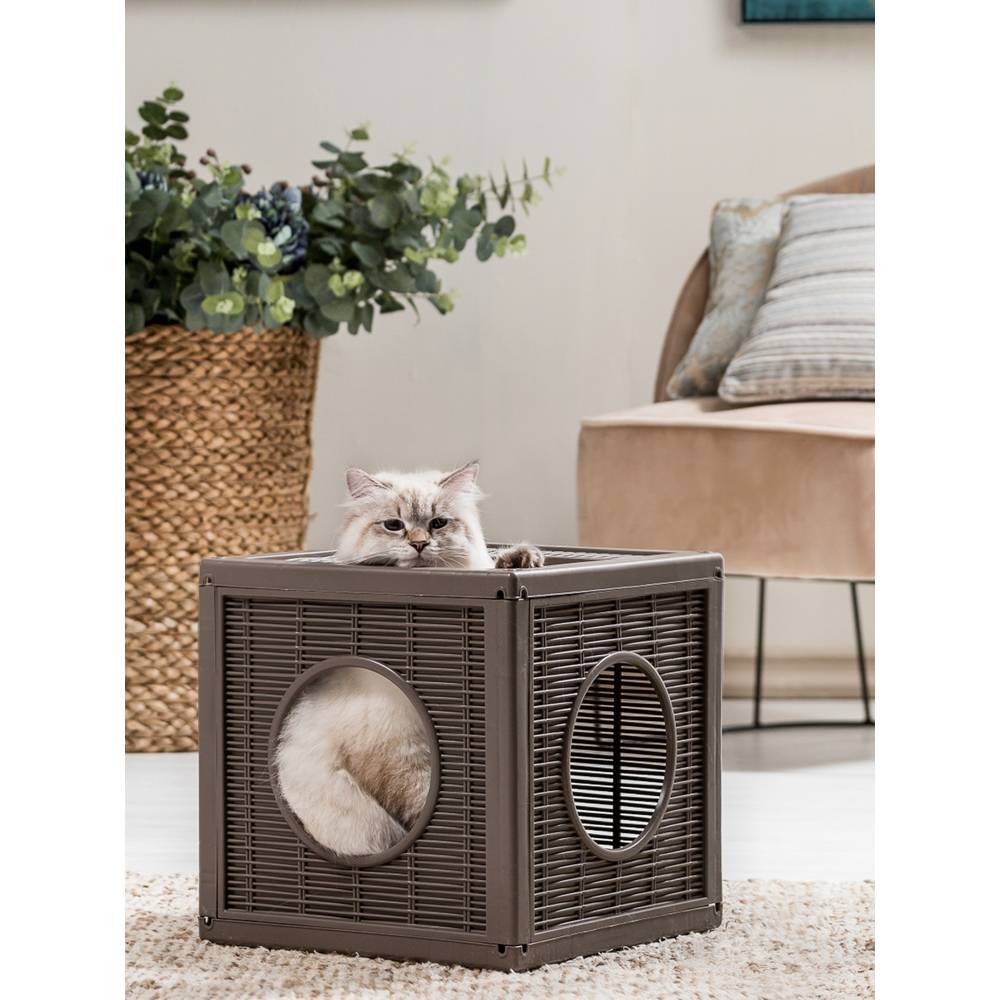 Домик для кошек BAMA PET Qublo 35x35x35h см, бежевый
