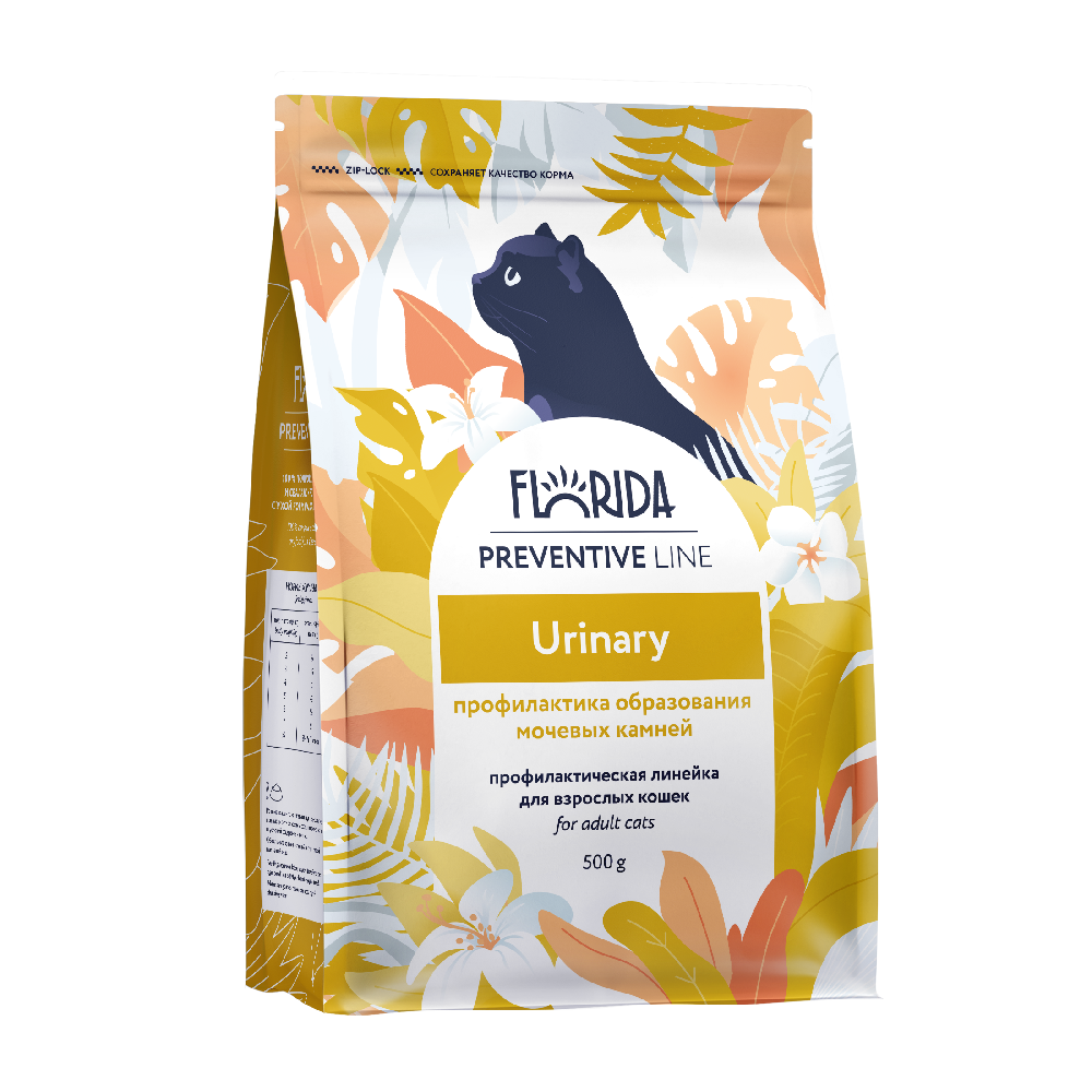 Корм для кошек FLORIDA Urinary для профилактики образования мочевых камней сух.