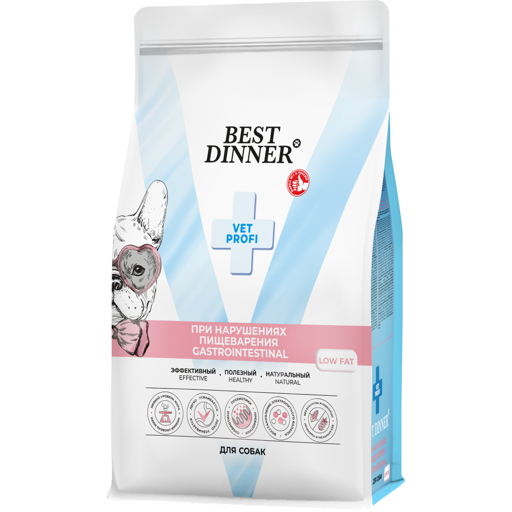 Корм для собак BEST DINNER Vet Profi Gastrointestinal Low Fat при нарушениях пищеварения сух.
