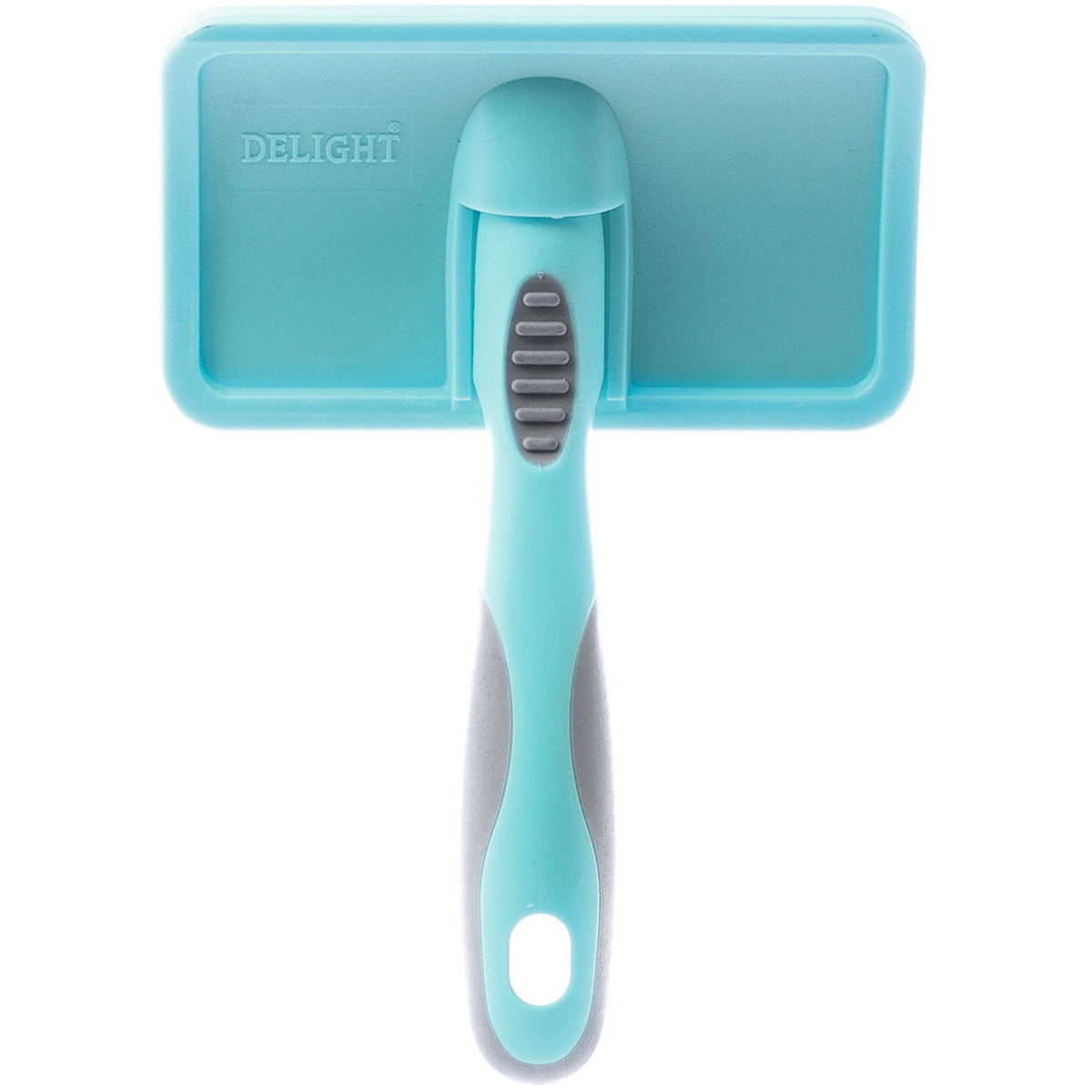 Пуходёрка для животных DELIGHT Aqua пластик с каплей средняя