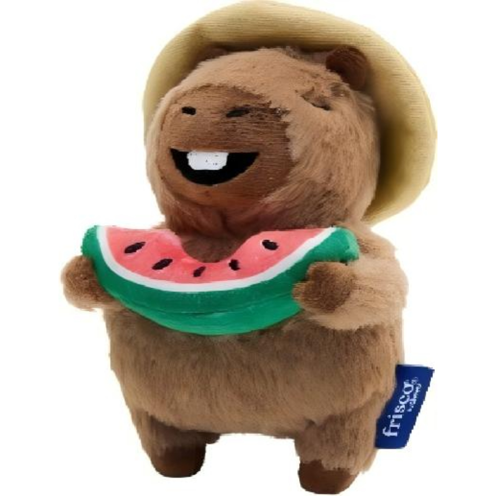 Игрушка для собак FOXIE Капибара с пищалкой и шуршалкой 17х10х9см плюш