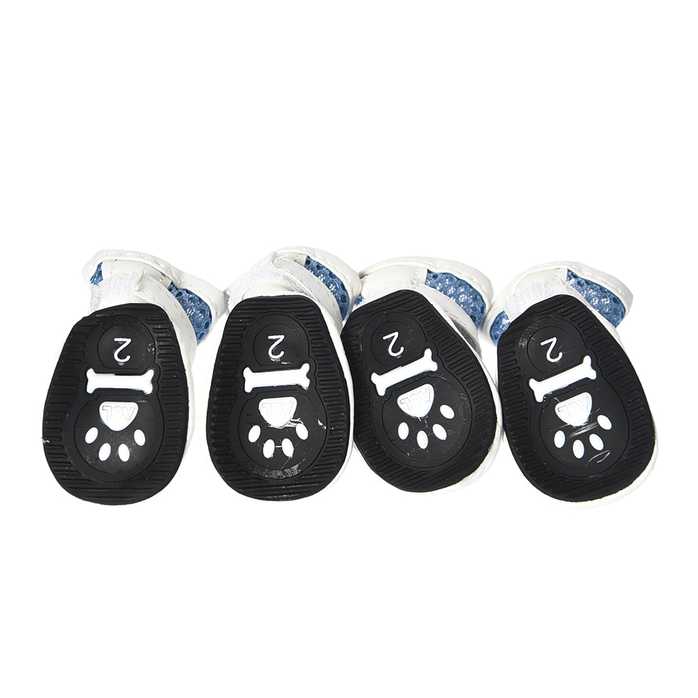 Ботинки для собак FOXIE Paws S 5,2х3,5см голубые