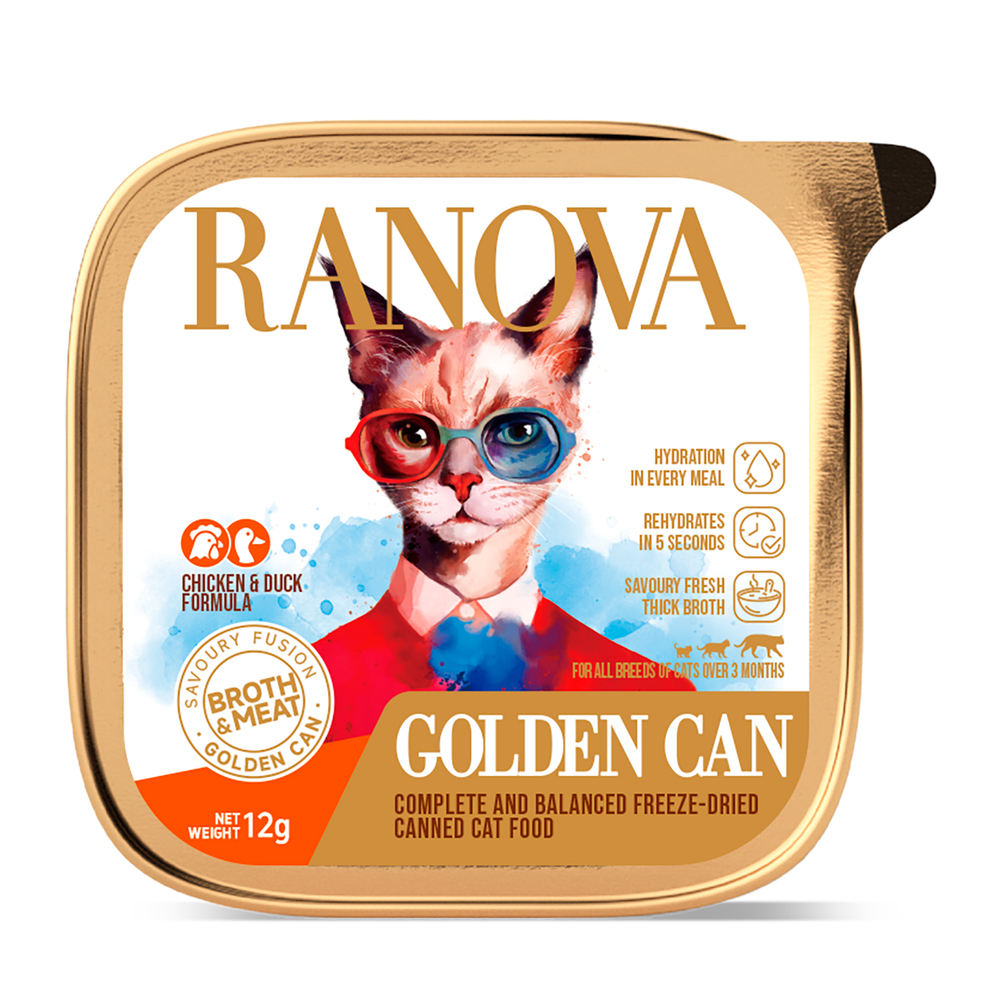 Корм для кошек RANOVA сублимированный с курицей и уткой,