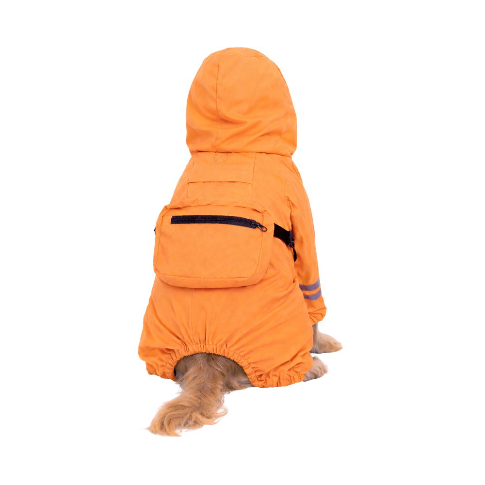 Дождевик-комбинезон для собак FOXIE Orange Adventure L (длина спины 40см) оранжевый