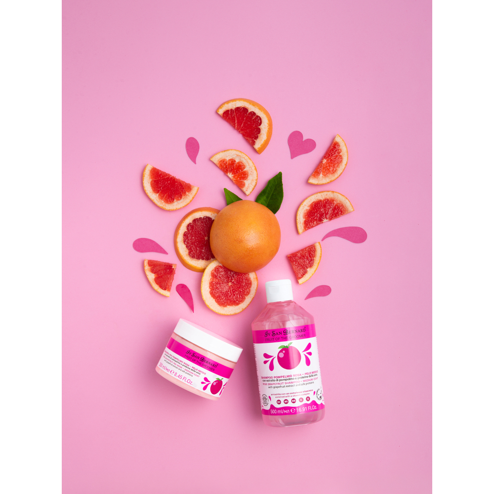Маска IV SAN BERNARD Pink Grapefruit для шерсти средней длины с протеинами шелка 250мл