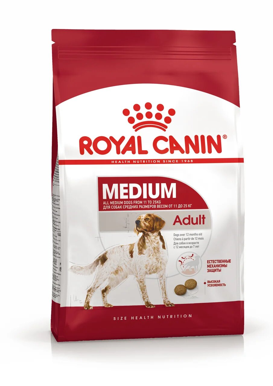 Корм для собак ROYAL CANIN Medium Adult для средних пород от 12 месяцев сух.