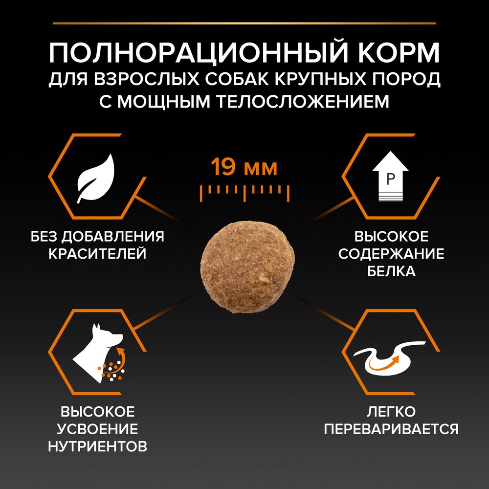 Корм для собак PRO PLAN Everyday Nutrition для крупных пород с мощным телослож., курица сух.