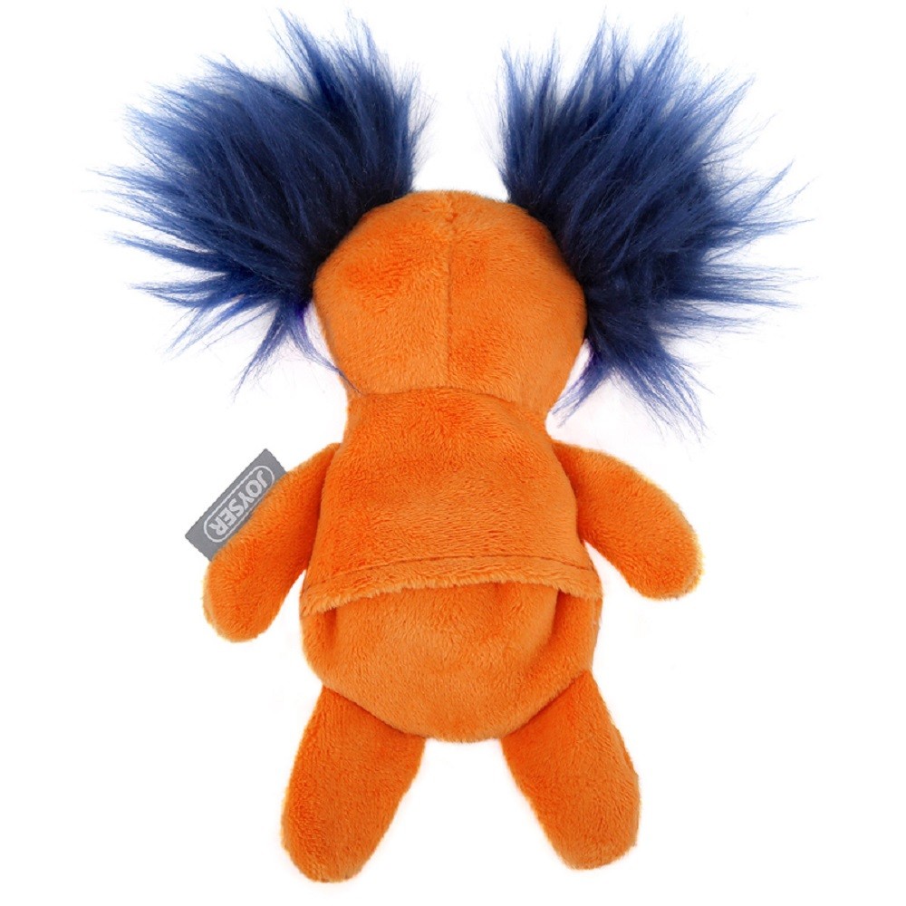 Игрушка для собак JOYSER Puppy Белка со сменной пищалкой S оранжевая, 15см