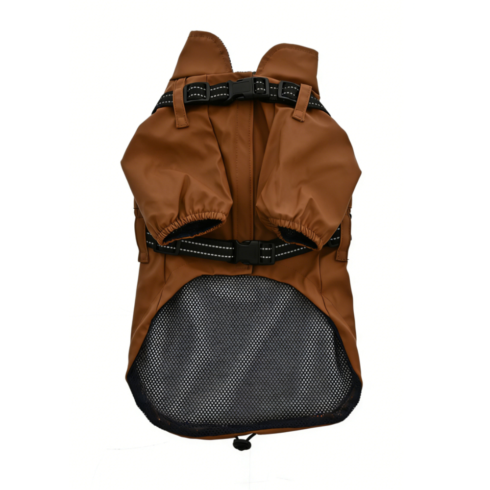 Куртка для собак FOXIE Noble Rain S со шлейкой (длина спины 30см) коричневый
