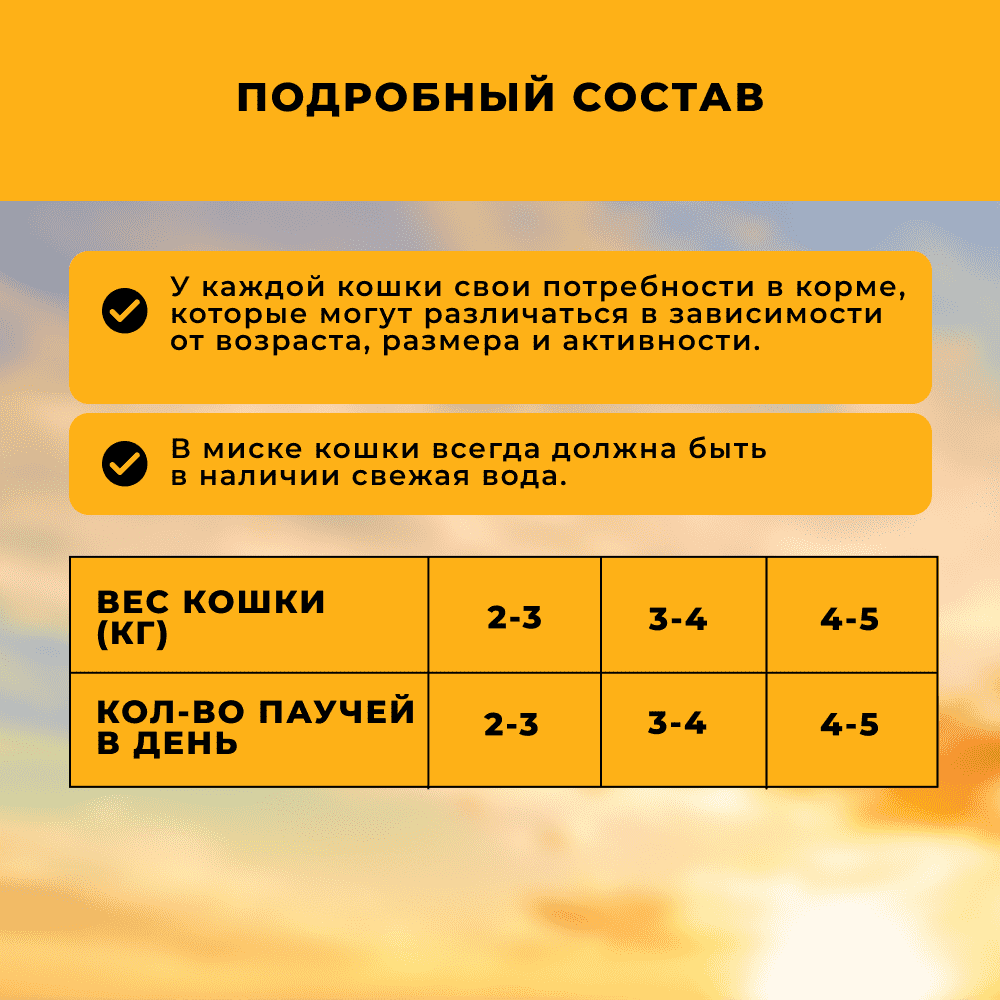 Корм для кошек MORE для пожилых, с курицей в соусе пауч