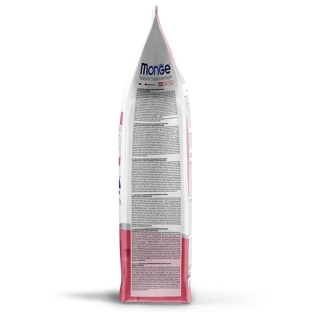 Корм для кошек Monge Cat Speciality Line Monoprotein Sterilised для стерилизованных, говядина, сух.