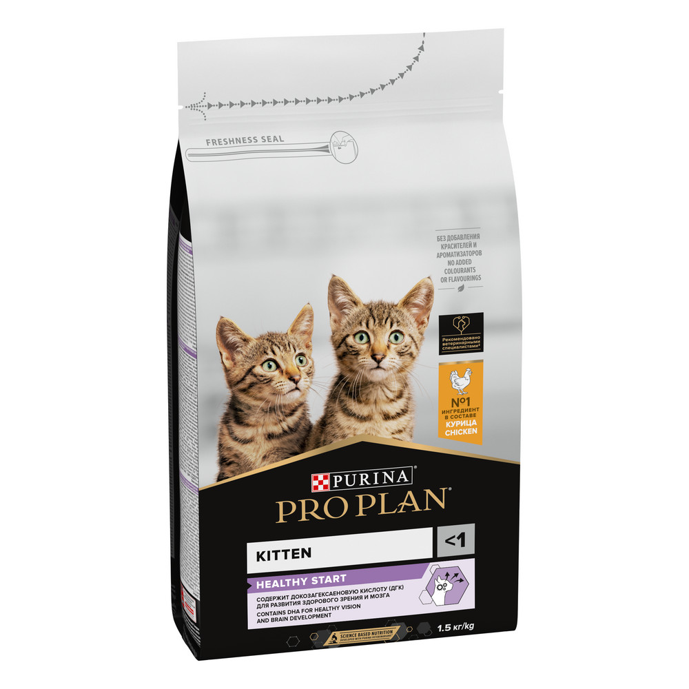 Корм для котят PRO PLAN Healthy Start до 1 года, с курицей сух.