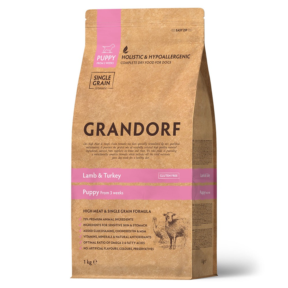 Корм для щенков GRANDORF ягненок с индейкой сух.