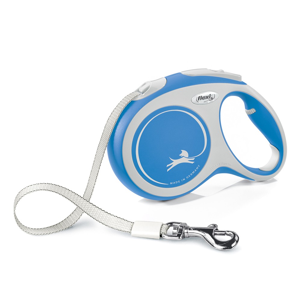 Рулетка для собак FLEXI NEW LINE Comfort L (до 60кг) лента 5м серый/синий