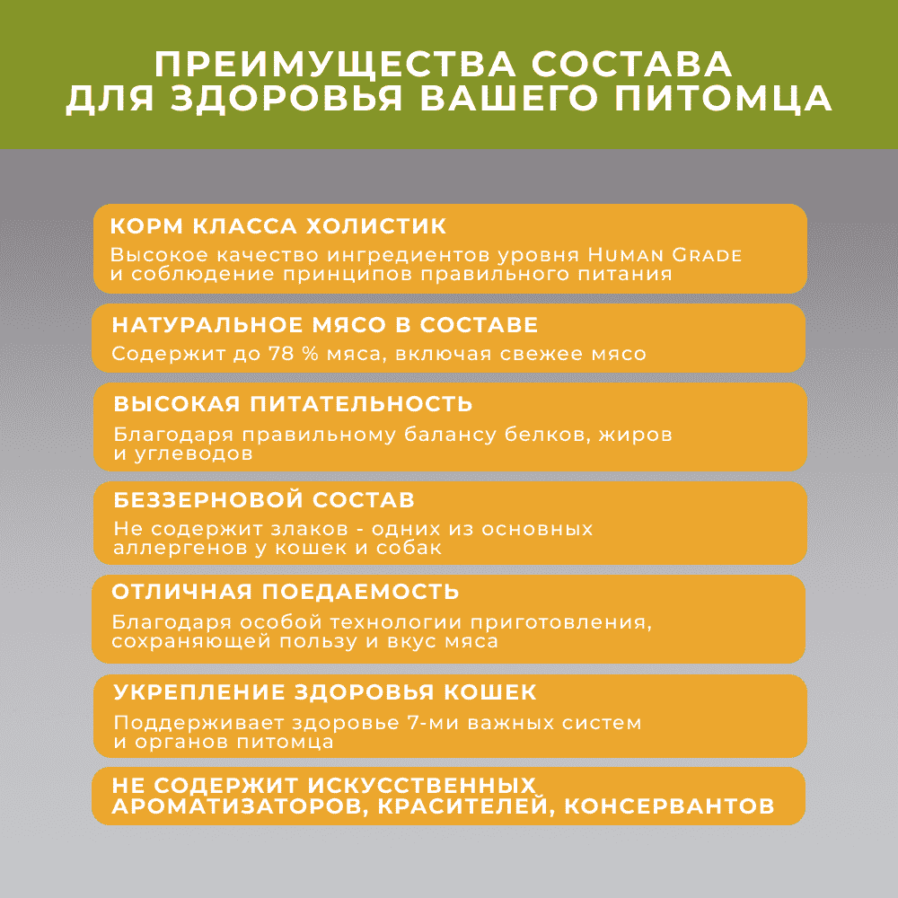 Корм для кошек ELATO Holistic для выведения шерсти, курица, утка сух. 1,5кг