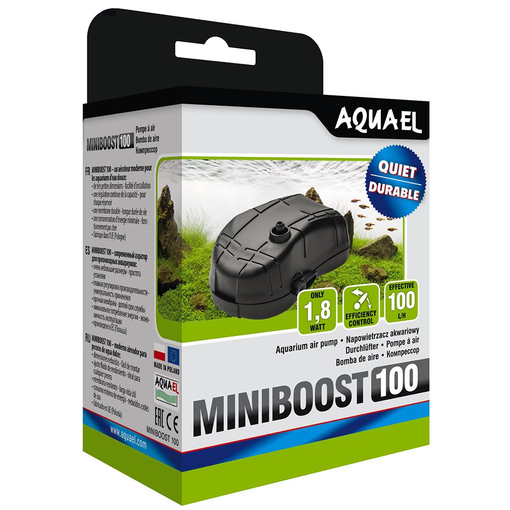 Компрессор AQUAEL Miniboost 100 plus (до 100л) 100л/ч, Потр.мощн.-1.8Вт