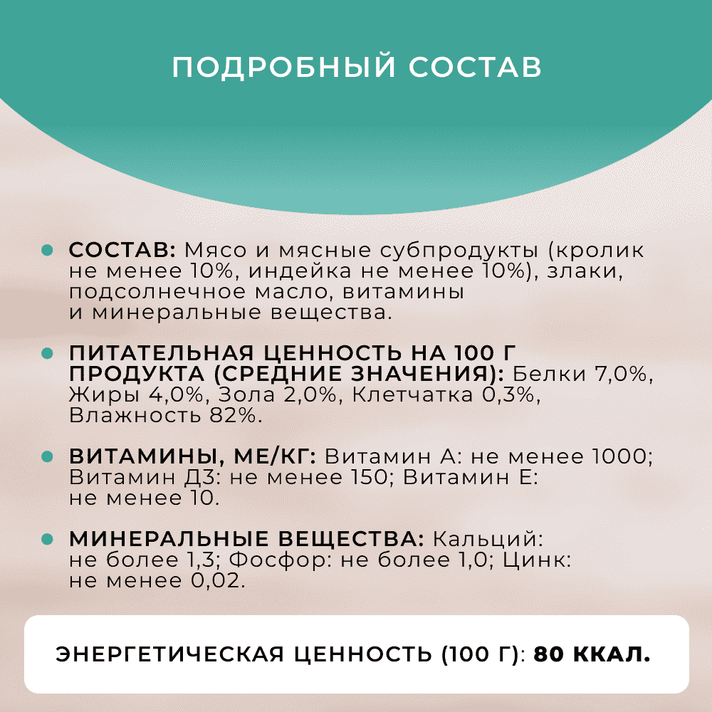 Корм для собак ОБЖОРКА кусочки в соусе с кроликом и индейкой пауч