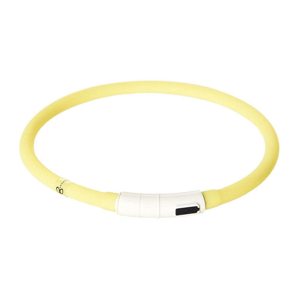Ошейник для собак FOXIE Night-light светящийся 55см желтый