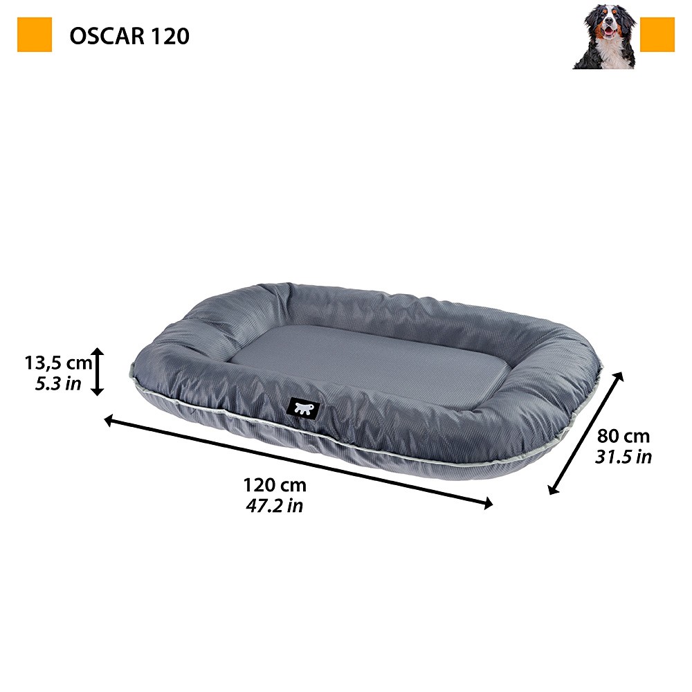 Подушка для животных Ferplast OSCAR 120 серая, непрмокаемая (нейлон)