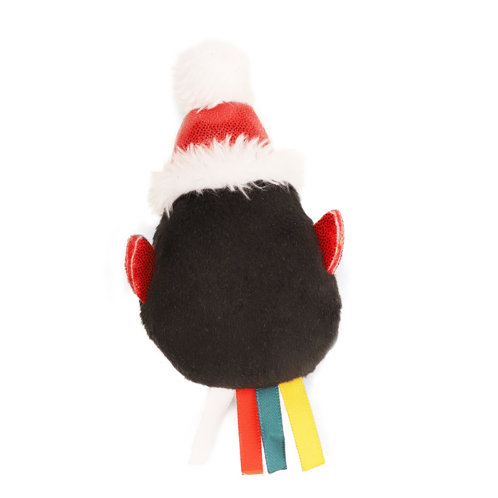 Игрушка для кошек GIGWI X-mas Tales Пингвин с ленточками мягкий, 90/115мм