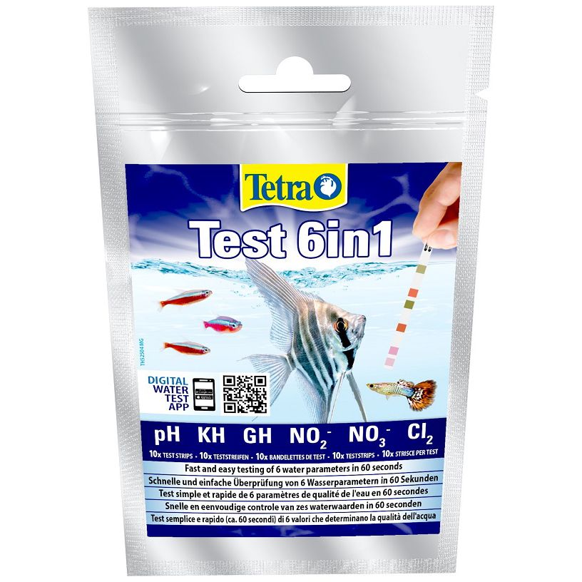 Тест TETRA 6в1 GH, kH, NO2, NO3, pH, CL2 (10шт)