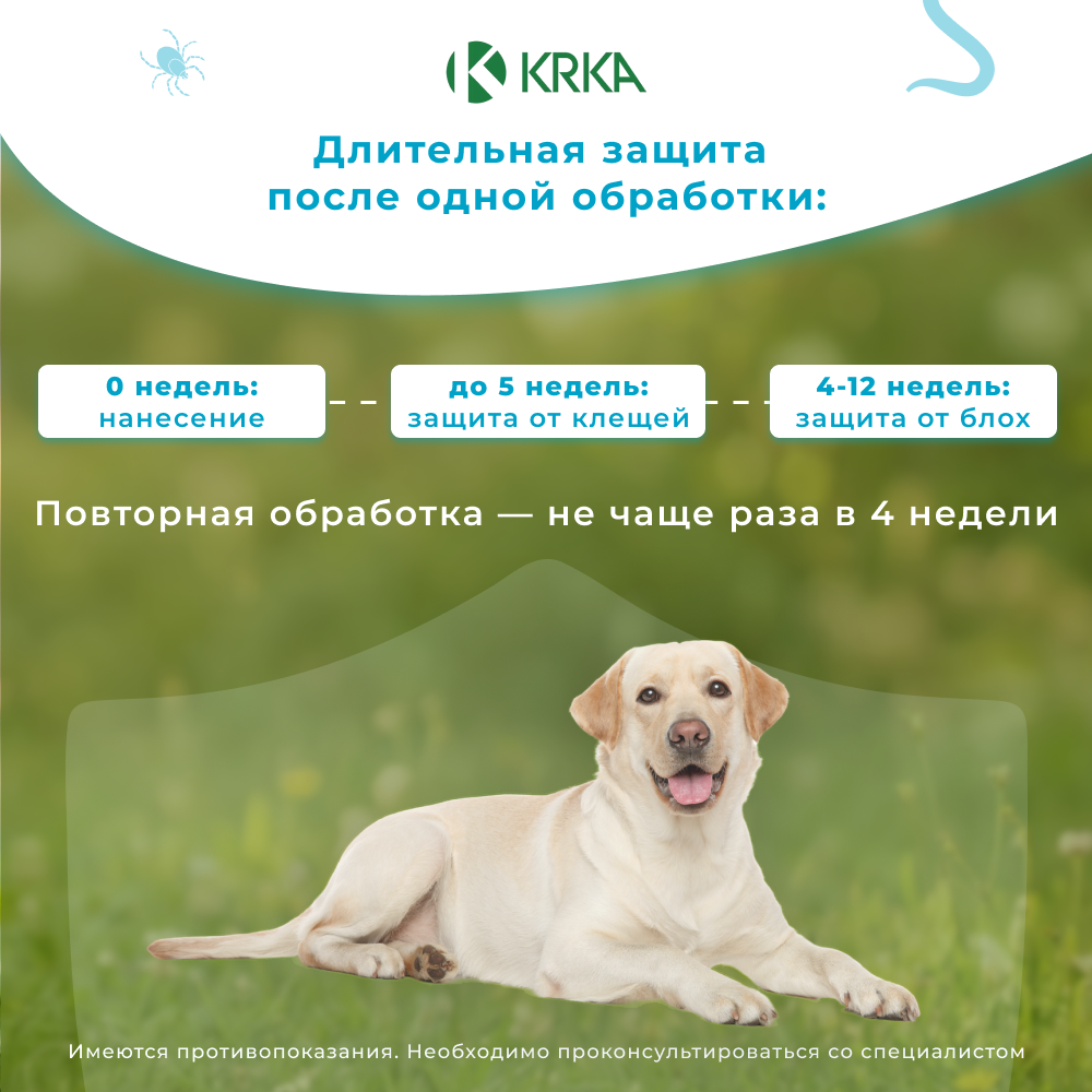 Капли для собак KRKA Фиприст Спот Он 20-40кг 268мг (3 пипетки в упак.)