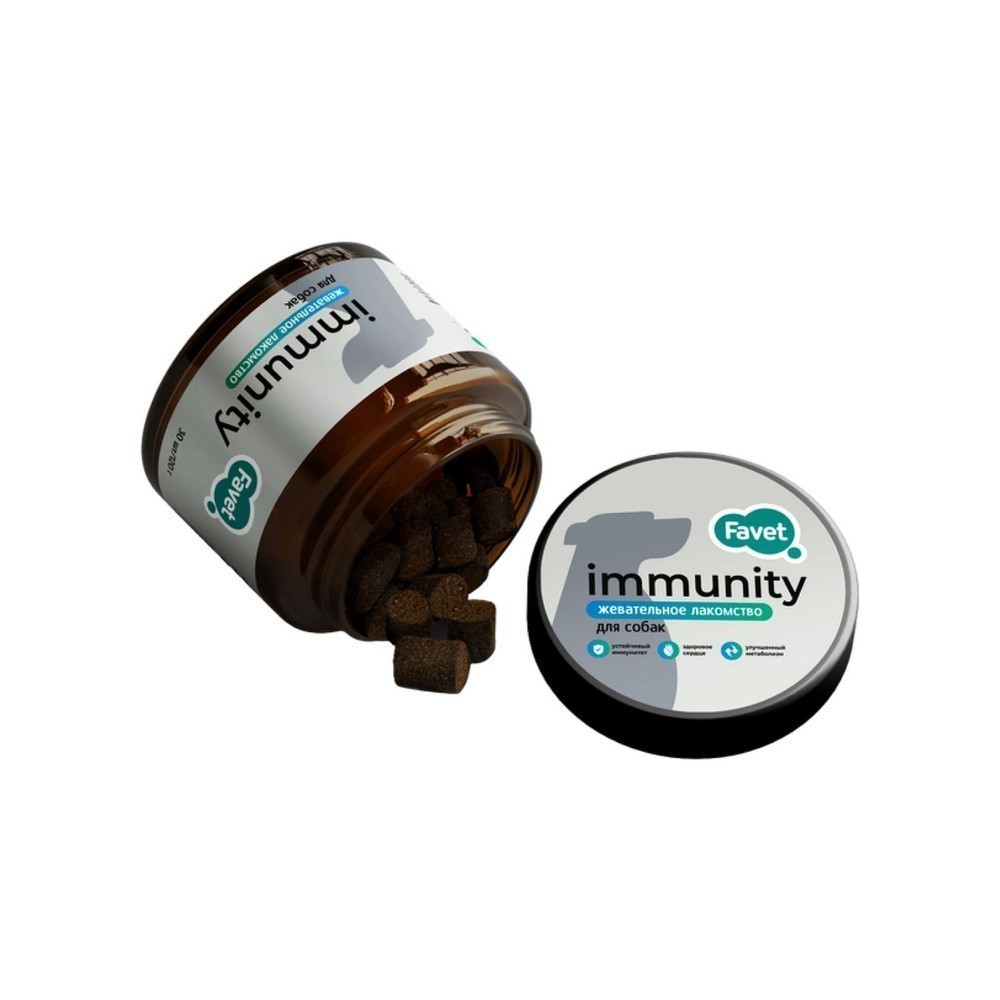 Функциональное лакомство FAVET FerrumActive Soft Chews для иммунитета для собак, 120г