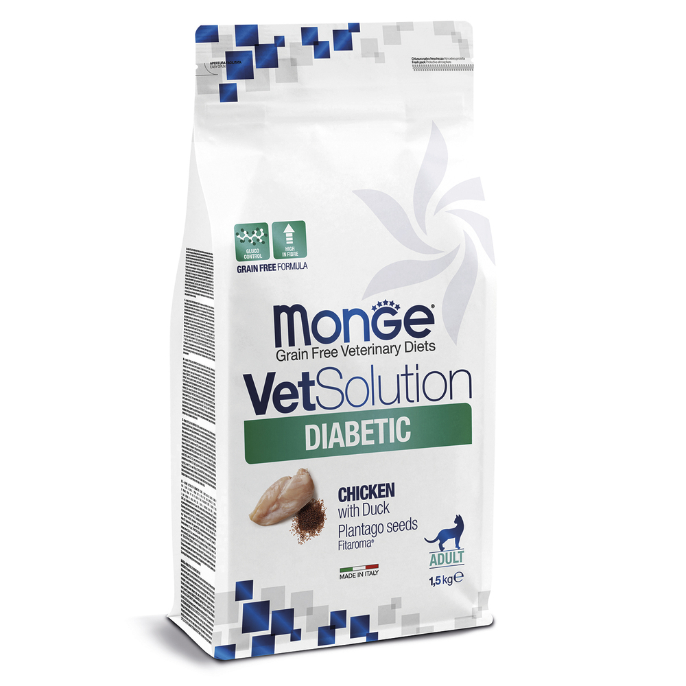Корм для кошек MONGE VetSolution Diabetic при сахарном диабете сух.