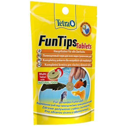 Корм для рыб TETRA FunTips Tablets для приклеивания к стеклу 20таб