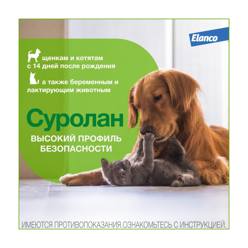 Суспензия ELANCO Суролан для лечения отита 15мл (рецепт)