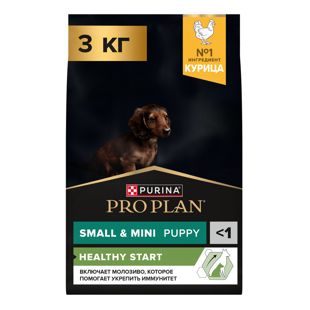 Корм для щенков PRO PLAN Healthy Start для мелких и карликовых пород, с курицей сух.