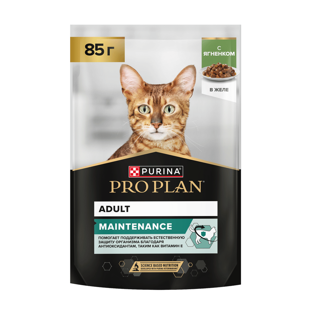 Корм для кошек PRO PLAN Maintenance с ягненком в желе пауч