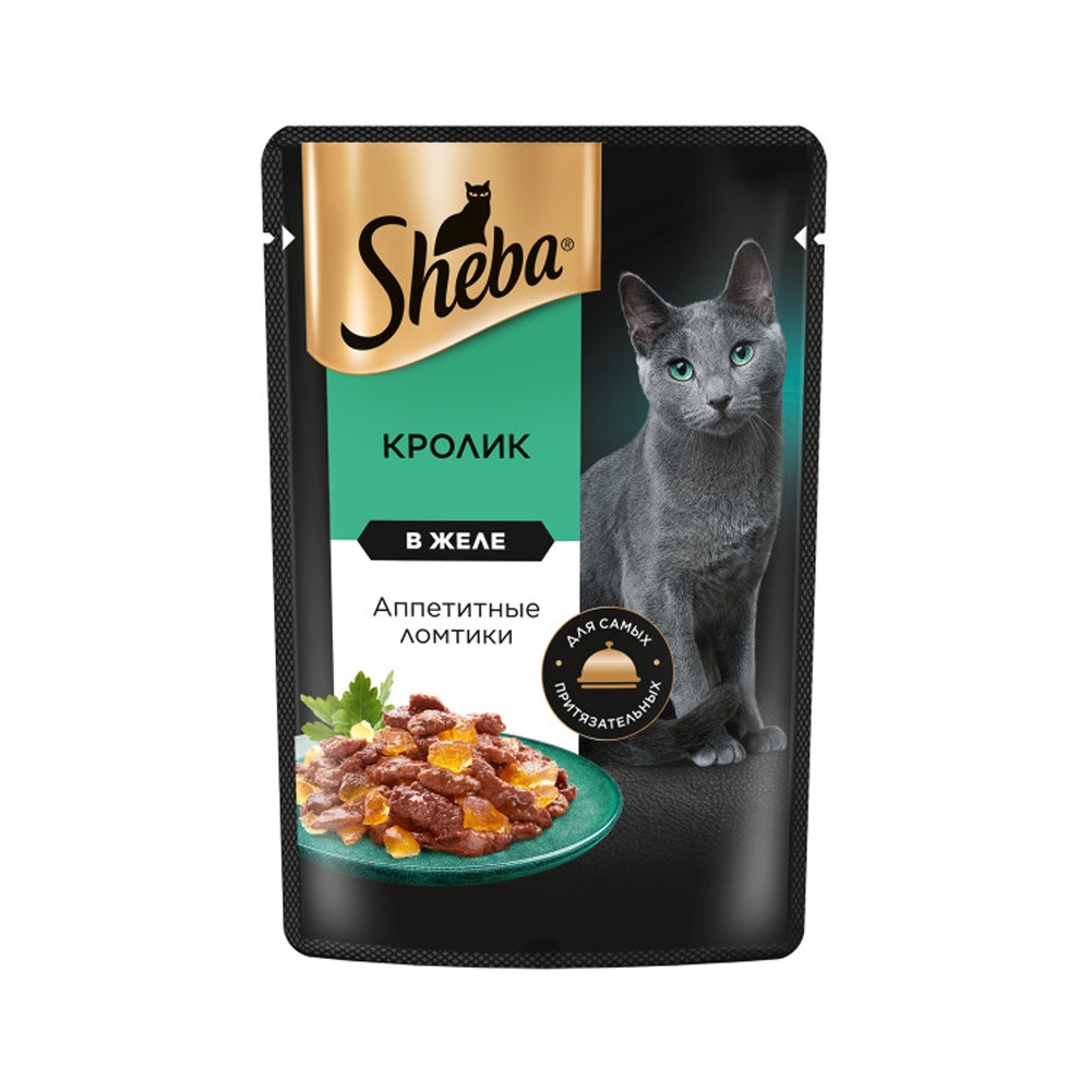 Корм для кошек SHEBA кролик в желе пауч