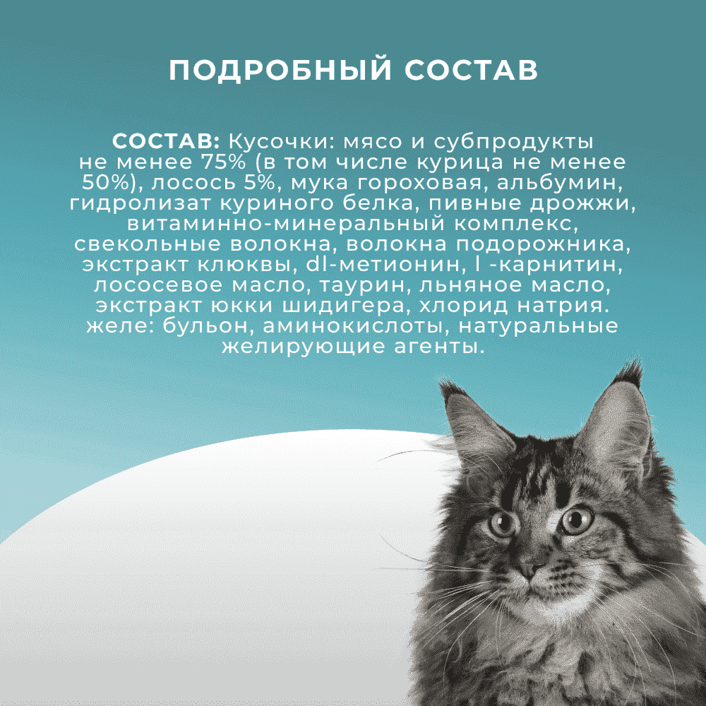 Корм для кошек PRO CAT для стерилизованных для здоровья кожи и шерсти, с курицей в желе пауч