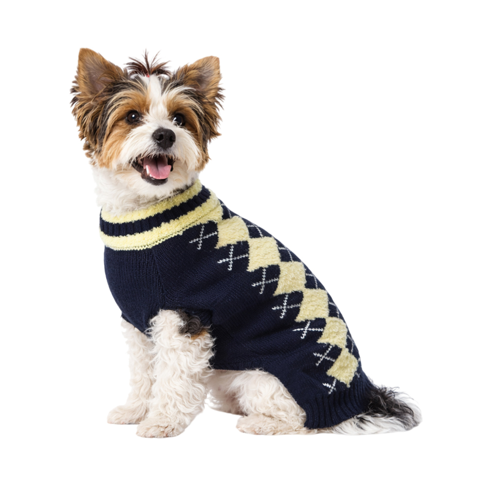 Свитер для собак FOXIE Warmth and comfort сине-желтый