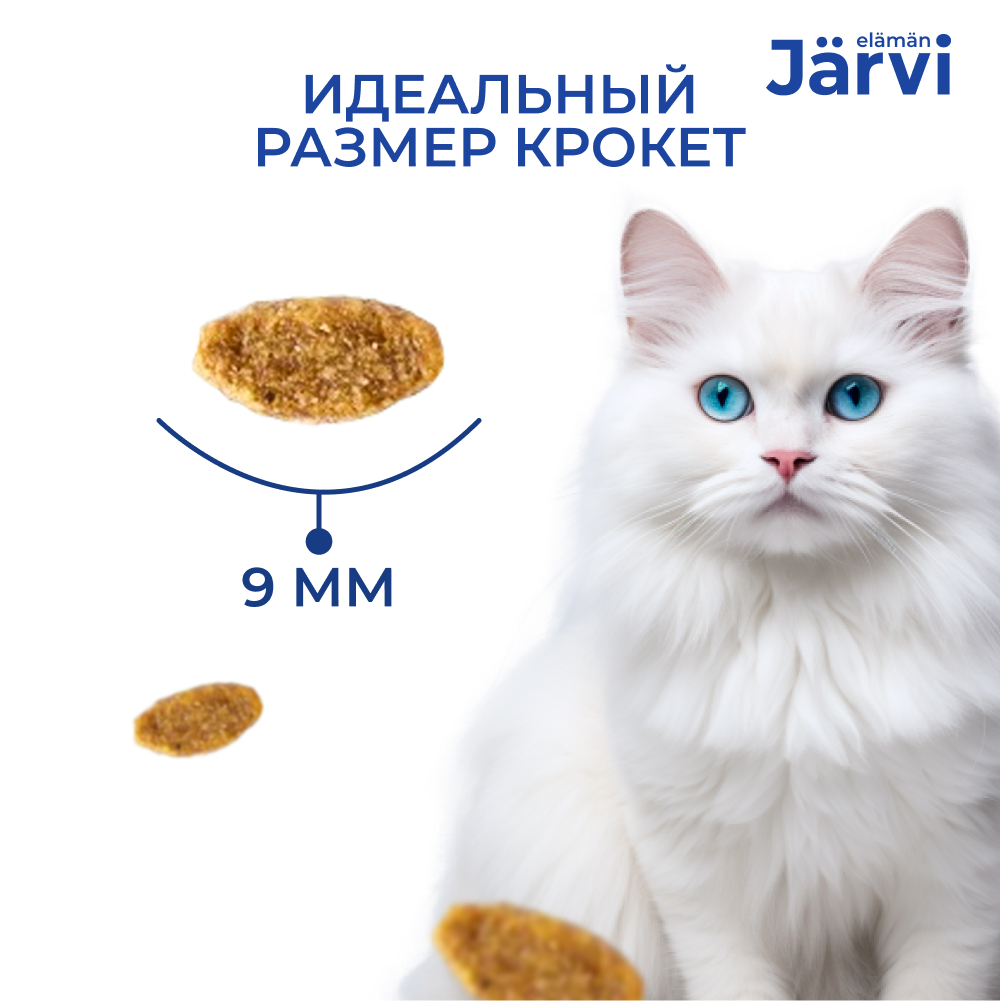 Корм для кошек JARVI для стерилизованных, индейка сух.