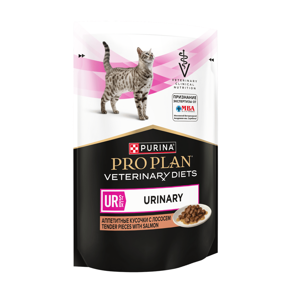 Корм для кошек PRO PLAN Veterinary Diets UR ST/OX Urinary при болезн.мочевыв.путей, лосось пауч