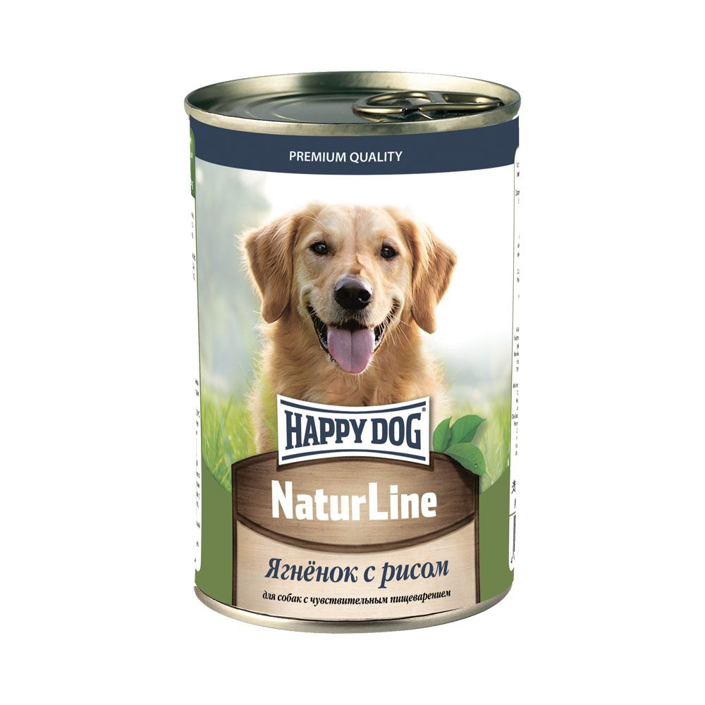 Корм для собак HAPPY DOG Ягненок с рисом нежный паштет банка
