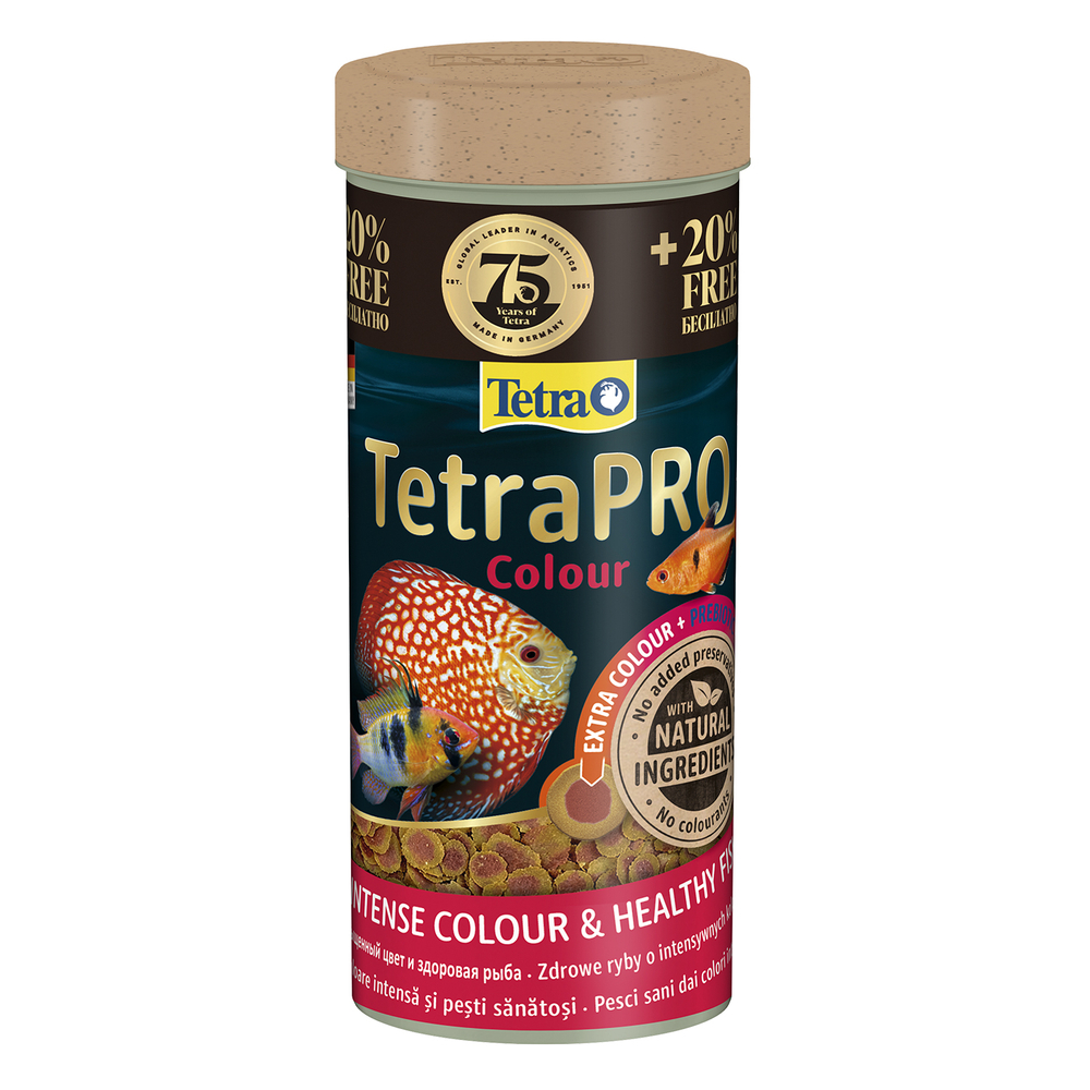 Корм для рыб TETRA Pro Color Crisps чипсы для улучшения окраса всех декор.рыб 250+50мл в подарок