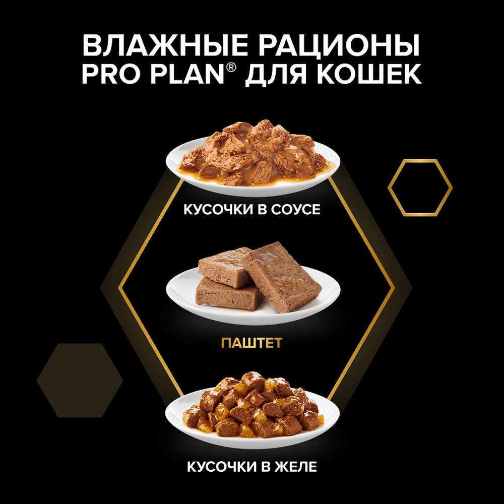 Корм для кошек PRO PLAN Sterilised Maintenance для стерилизованных, паштет с индейкой пауч
