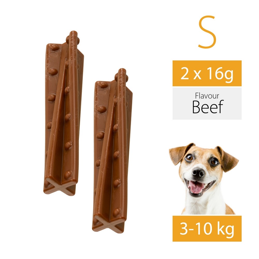 Игрушка для собак FERPLAST GoodBite Helix S Bag, кость, вкус говядины, 16гx2