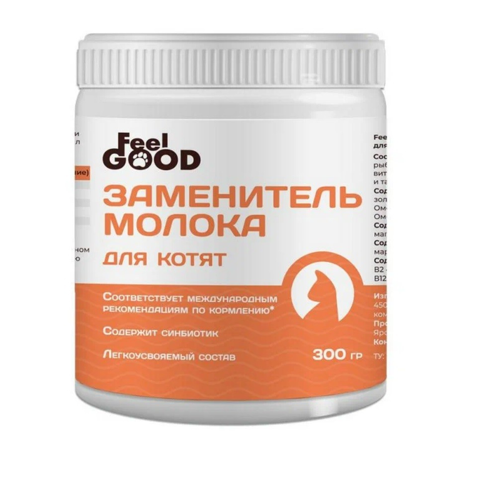 Заменитель молока FEEL GOOD сухая смесь для котят, 300г