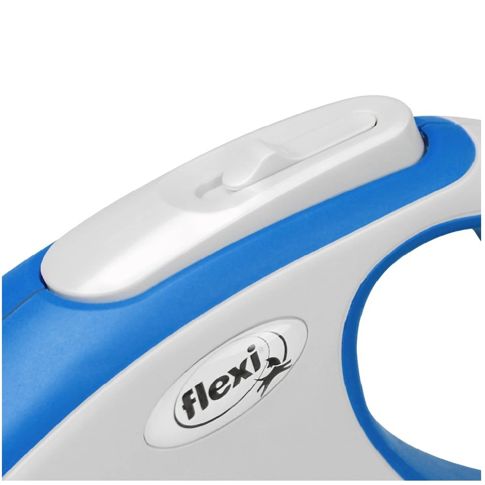 Рулетка для собак FLEXI New Line Comfort S (до 15кг) лента 5м серый/синий