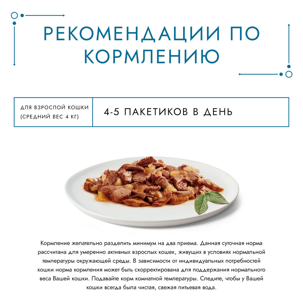 Корм для кошек ГУРМЭ Желе Де-Люкс с говядиной в желе пауч
