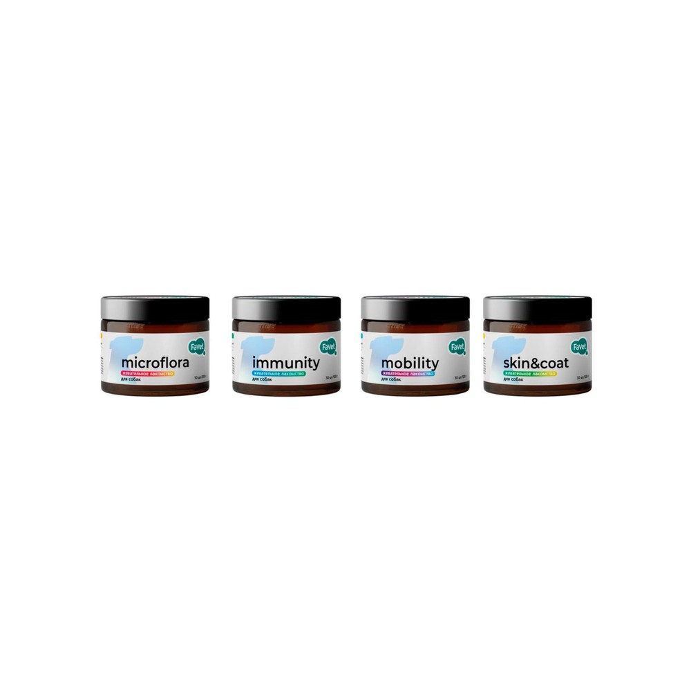 Функциональное лакомство FAVET SuperFlora Soft Chews для пищеварительной системы для собак, 120г