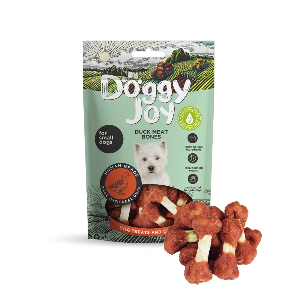 Купить Лакомство для собак DOGGY JOY 50805 для мелких пород Kосточки с  мясом утки в Бетховен