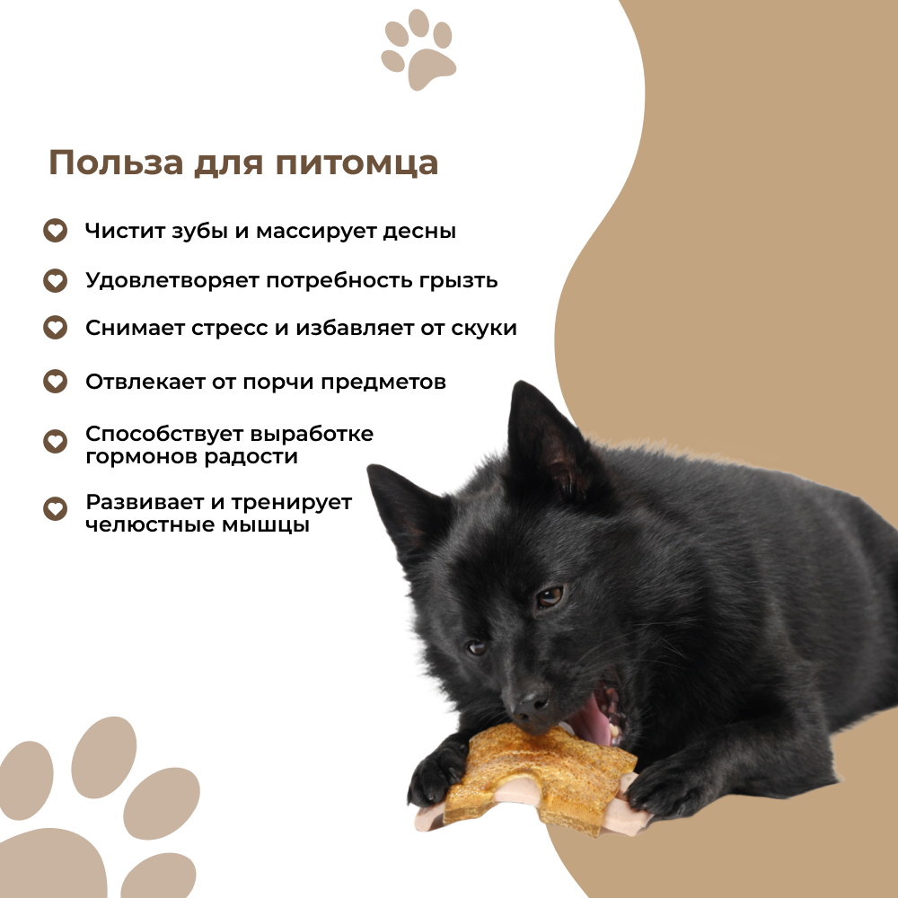 Игрушка для собак FOXIE Munch Ребрышки с ароматом барбекю 12,8х6,2х4,8см