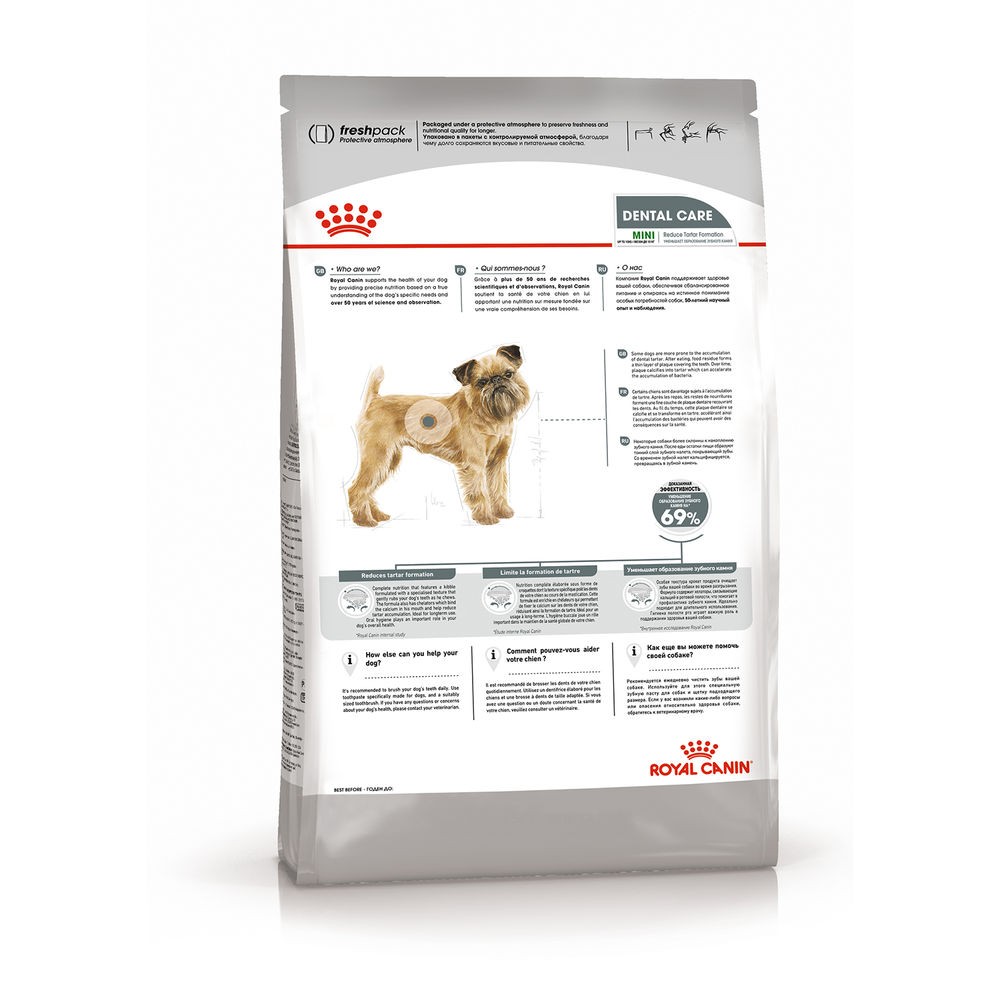 Корм для собак ROYAL CANIN Size Mini Dental мелких пород предрасположенных к образованию зубн.камня сух.